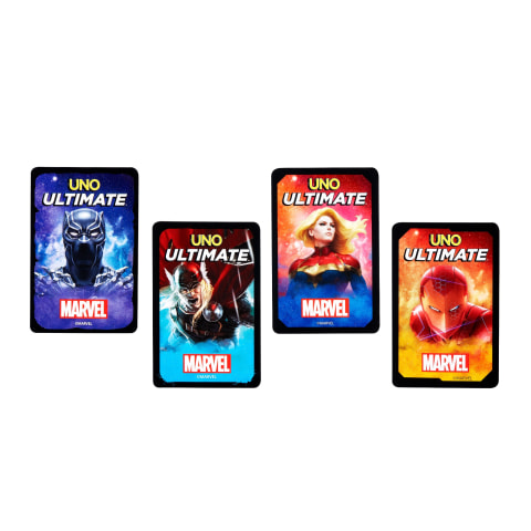 UNO Ultimate Marvel Card Game Add-On Pack with Scarlet Witch Character Deck  & 2 Collectible Foil Cards