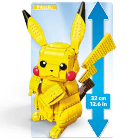 MEGA Pokémon Building Toy Kit Jumbo Pikachu (806 Pieces) 12 Inch Action  Figure For Kids