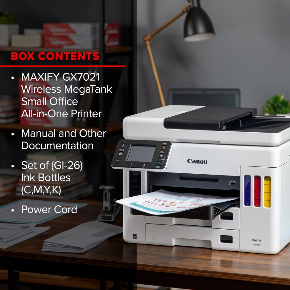 Canon MAXIFY GX7021 Wireless MegaTank All In One Color Canon MAXIFY GX7021 Wireless MegaTank All In One Color