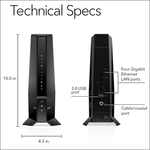 Deals Netgear Nighthawk AX6 Cable Modem Router