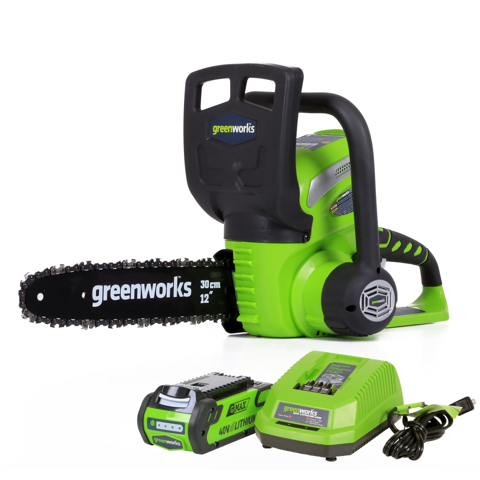 Greenworks 12Inch 40V Cordless Chainsaw, Battery Not Included 20292