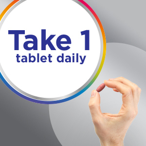 One tablet daily helps support your body’s needs for healthy aging*