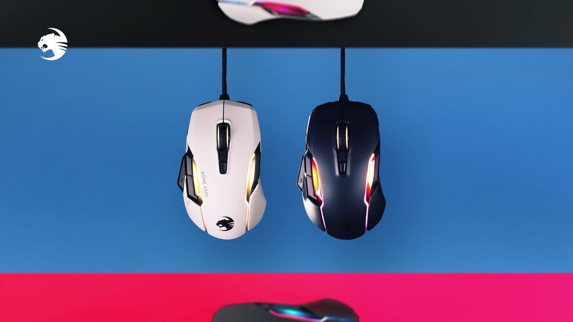 Roccat Kone Aimo Remastered Roc 11 0 We White Wired Optical Rgba Smart Customization Gaming Mouse Newegg Com