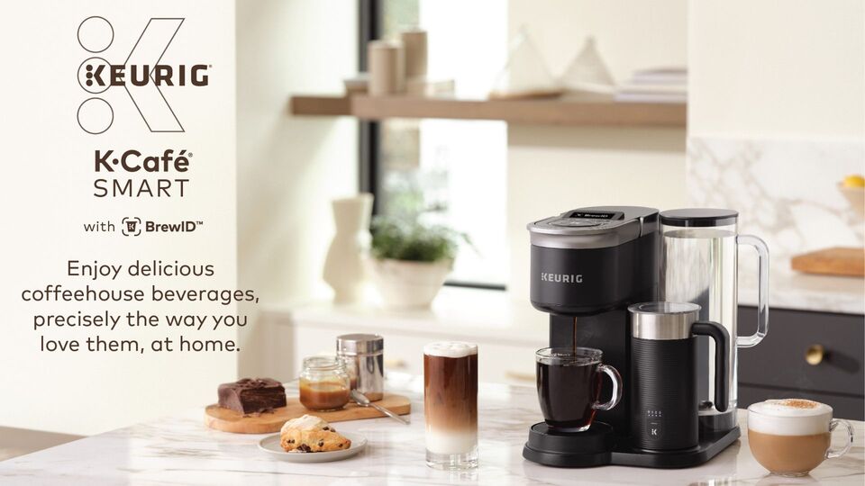 Keurig KCafe SMART Single Serve Coffee, Latte, Cappuccino Maker, K