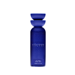 Oil Ritual in blue bottle with cap on