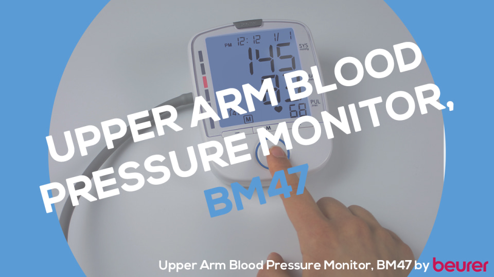 thumbnail video image 2 of Beurer Arm Home Automatic Digital Blood Pressure Monitor BM47 White Device 1 per Box, 2 of 6