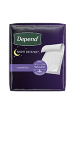 Depend Disposable Overnight Incontinence Underpads, 36 x 21, 12 Count
