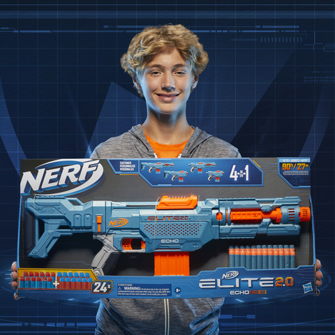 Nerf Elite 2.0 ECHO CS-10 Com 24 Dardos 4 em 1 - GAMES & ELETRONICOS