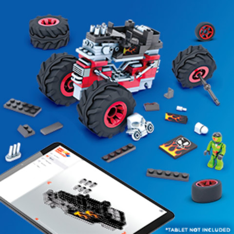 Hot Wheels Mega Smash n Crash Bone Shaker Squat Track Construction Set,  151dlg.