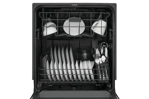 Frigidaire 24 in. Built-In Dishwasher with Front Control, 54 dBA Sound Level, 14 Place Settings, 4 Wash Cycles & Sanitize Cycle - Stainless Steel | P.C. Richard & Son Frigidaire 24 in. Built-In Dishwasher with Front Control, 54 dBA Sound Level, 14 Place Settings, 4 Wash Cycles & Sanitize Cycle - Stainless Steel | P.C. Richard & Son