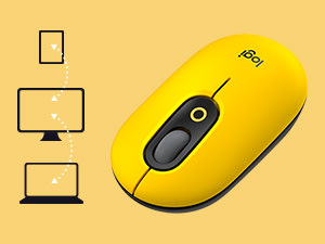 Logitech POP KEYS Wireless Mouse with Customizable Emoji Keys - Yellow