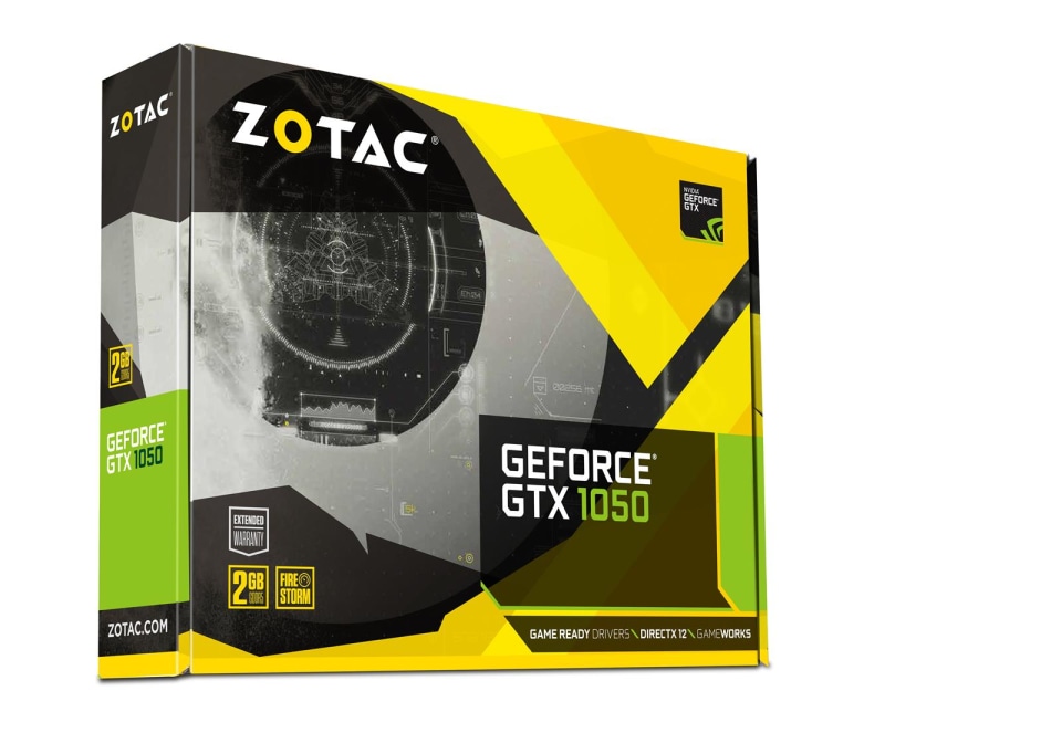 ZOTAC GeForce GTX 1050 DirectX 12 ZT-P10500A-10L 2GB 128-Bit GDDR5