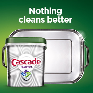 Cascade Platinum Plus ActionPacs Dishwasher Detergent Pods, Fresh, 62 Count