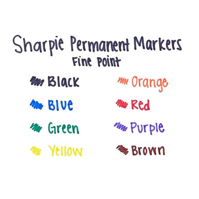 Fine Point Sharpie 30078 Permanent Markers