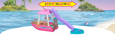 Barbie Boat with Pool Slide, Dream Boat Playset and Accessories