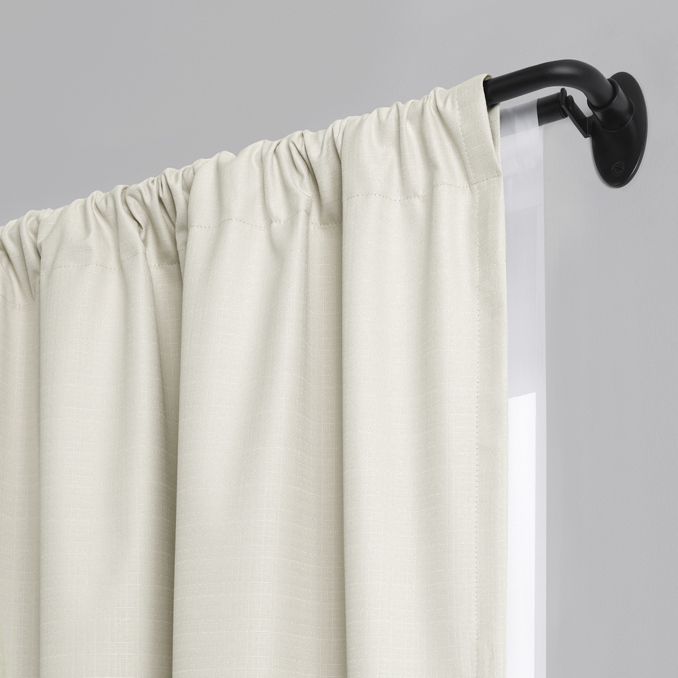 thumbnail video image 2 of Eclipse Clinton 5/8" Blackout Wrap, Sliding Window Curtain Rod, 28-48", Brushed Nickel, 2 of 8