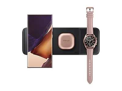 Samsung Wireless Charger Pad Trio in Black | NFM Samsung Wireless Charger Pad Trio in Black | NFM