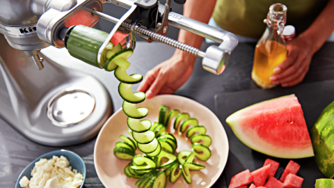 KitchenAid Food Meat Grinder Salad Vegetable Slicer Shredder Stand Mixer  Attachment Set KSM2VSGA 