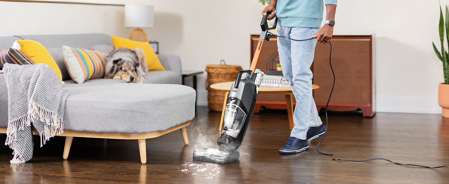  BISSELL® CrossWave® HydroSteam™ Wet Dry Vac, Multi-Purpose  Vacuum, Wash, and Steam, Sanitize Formula Included, 35151, Multicolor,  Upright