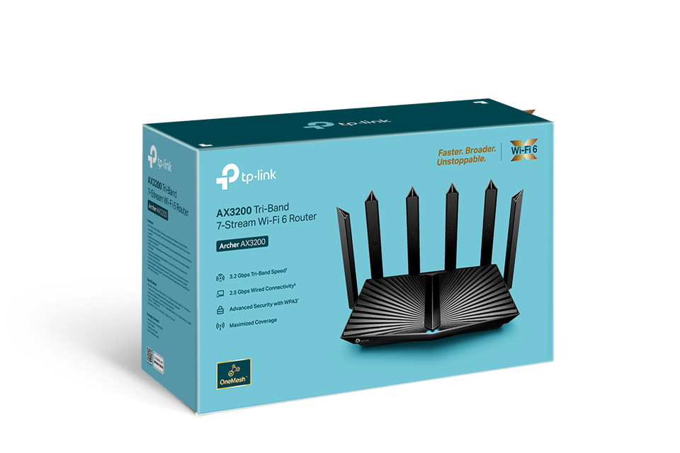 TP-Link Archer AX3200 Tri-Band 7-Stream Wi-Fi 6 Router - Sam's Club