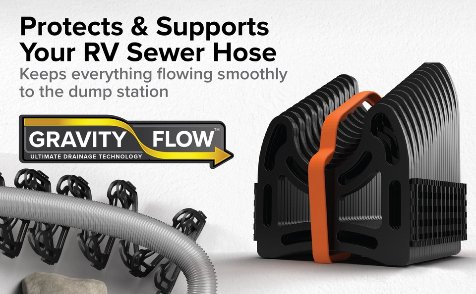 10cc – Ready To Go Home Camco Sidewinder 10-foot RV Sewer Hose Support - Black