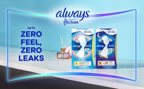 Always Infinity FlexFoam Pads, Size 2, Super Absorbency