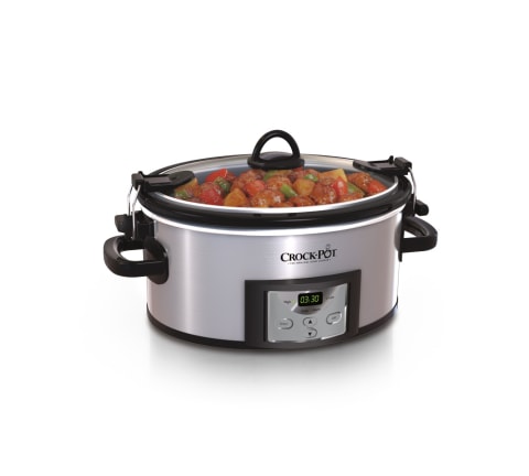  Crock-Pot 6 Quart Cook & Carry Programmable Slow Cooker with  Digital Timer, Stainless Steel (SCCPVL610-S-A) : Home & Kitchen