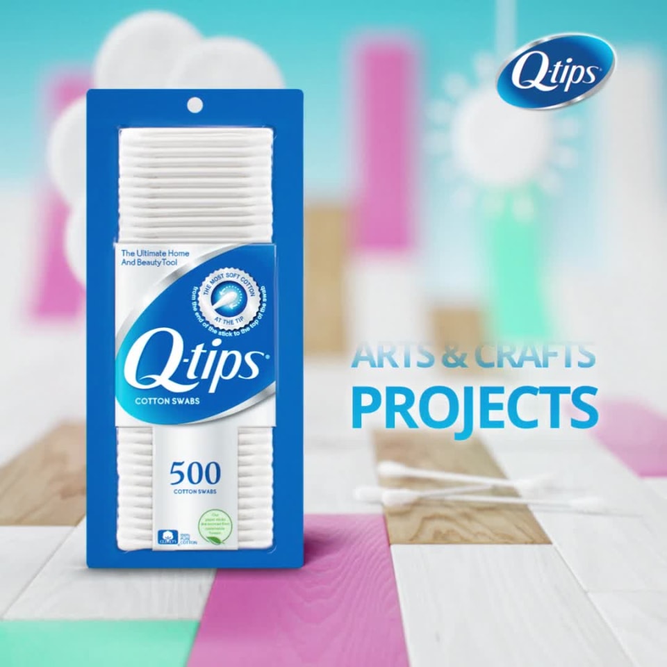 QTips Swabs Cotton, 500 Count (Pack of 4)