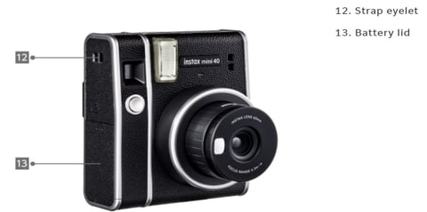 - black mini Instax Mini camera Instant 40 - instax 60 lens: mm Fujifilm -