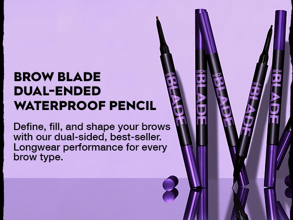 A group of purple brow pencils