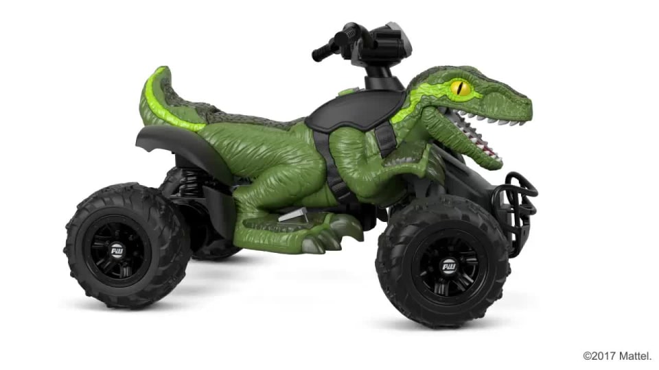 12V Power Wheels Jurassic World Dino Racer Battery-Powered Ride-On