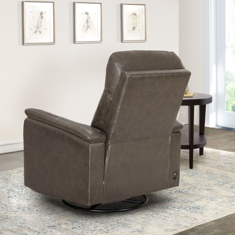 Palermo Leather Power Swivel Glider Recliner RJP Unlimited