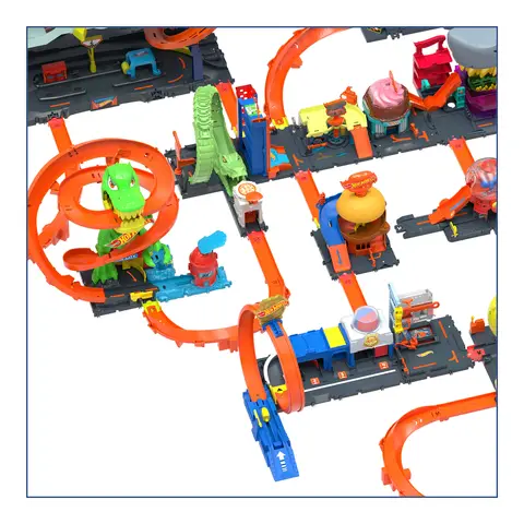 Hot Wheels City T-Rex Blaze Battle Playset The Entertainer