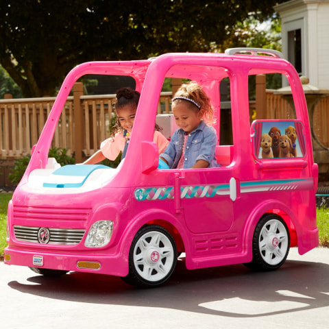 NEW Barbie Dream Camper Power Wheels Ride-On Vehicle with Twins **SO CUTE**  