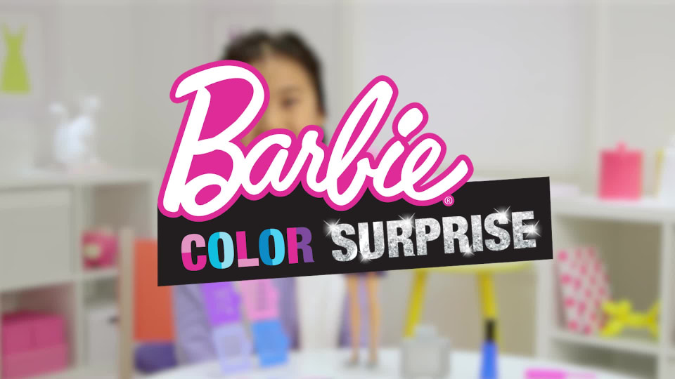 thumbnail video image 2 of Barbie Color Surprise Doll with Color-Changing Hair & Hair Stencils, 2 of 9