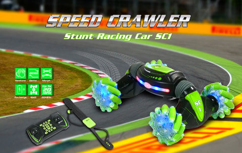 Contixo SC1 Speed Crawler RC Stunt Car ,Red