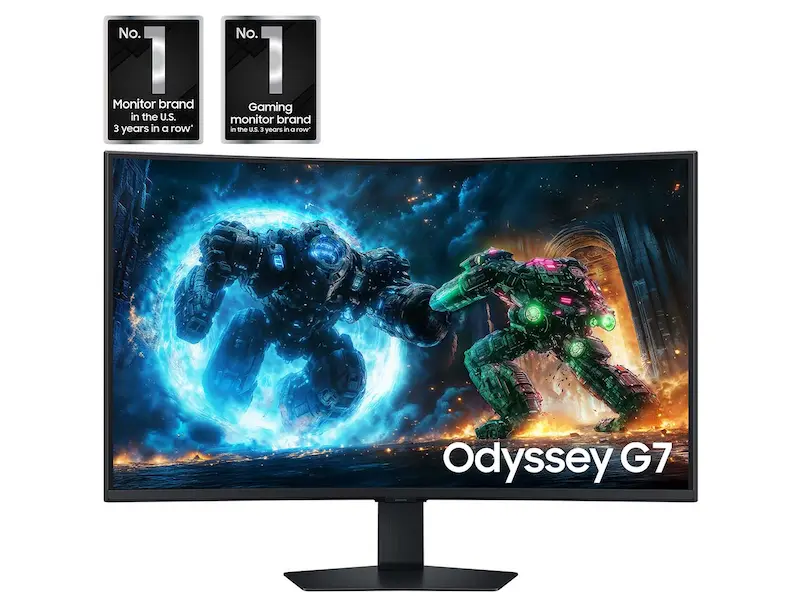 Samsung Odyssey G7 Gaming Monitor with 165Hz Refresh Rate