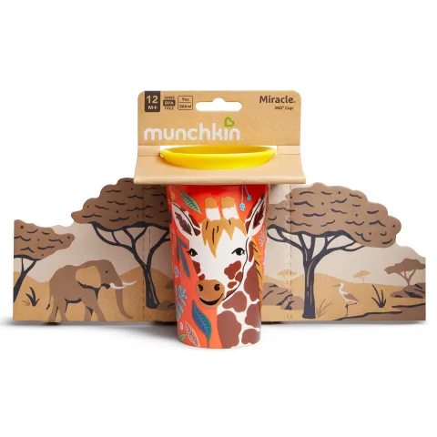 Munchkin® Miracle® 360° WildLove Sippy Cup, 9 oz, Giraffe, Unisex