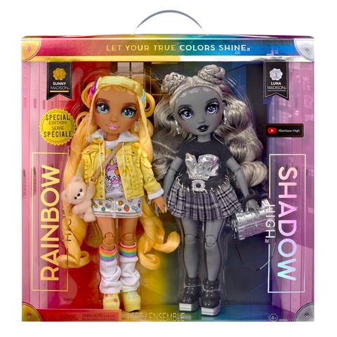 Rainbow High Shadow Series 1 Luna Madison- Grayscale Fashion Doll. 2  Metallic Grey Designer Outfits to Mix & Match, Great Gift for Kids 6-12  Years Old