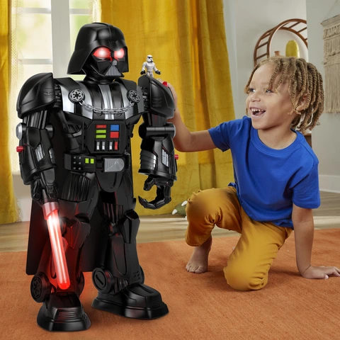 Star Wars, Darth Vader Bot Action Figure, Includes Stromtrooper