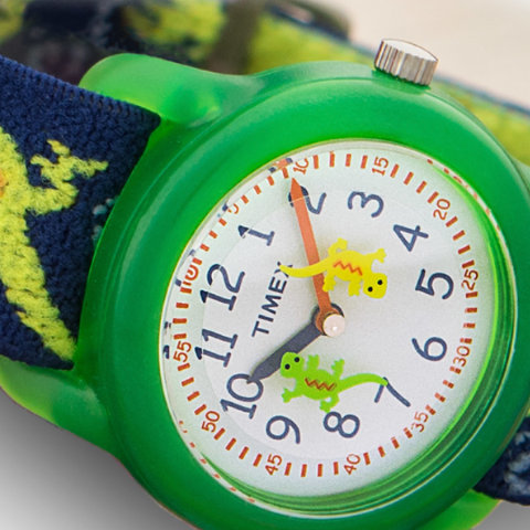TIMEX TIME MACHINES® Kids' Black 35mm Digital Watch, Fabric Strap -  