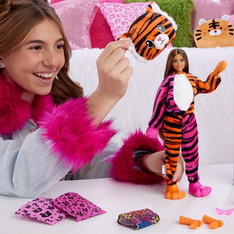 Mattel Launches Barbie Cutie Reveal Dolls with Fuzzy Animal Costumes - The  Toy Insider