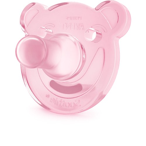 Philips Avent Soothie Pacifier, 0-3 months, (Colors May Vary), Bear Shape,  2 pack, SCF194/00 