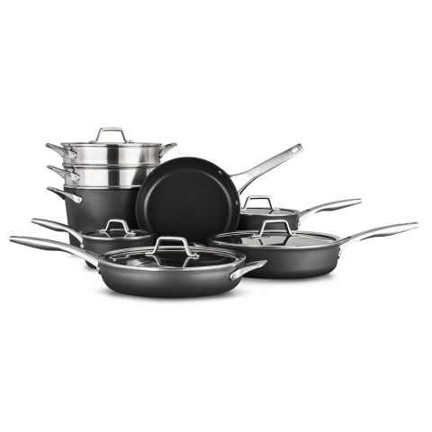 Calphalon Premier Hard-Anodized Nonstick 13-Piece Cookware Set, Black