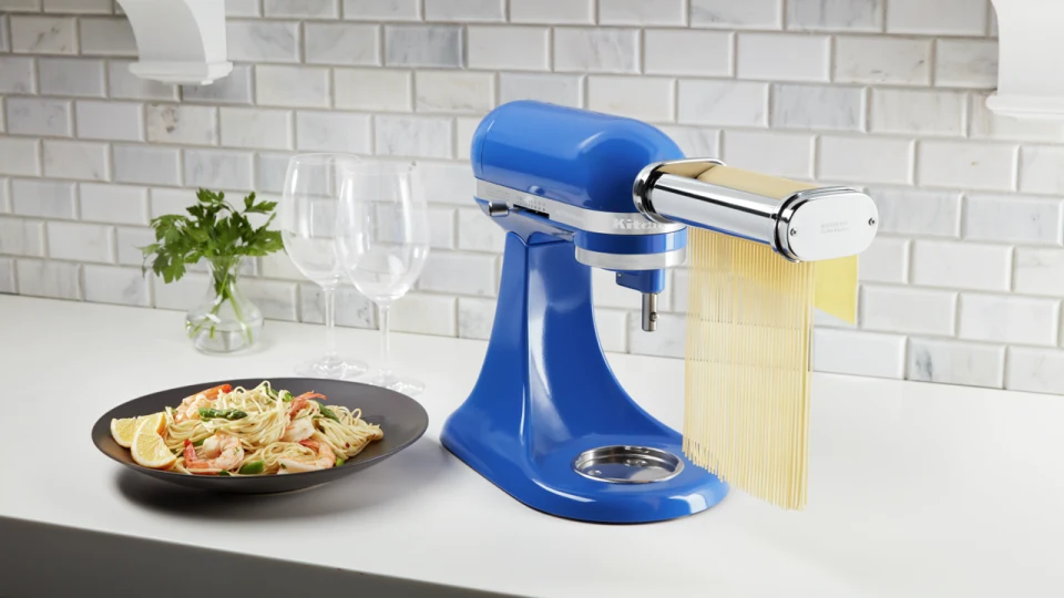 Accessoire Machine à Pâtes Kitchenaid - Coupe-Spaghetti Et Fettucine - Acier Inoxydable