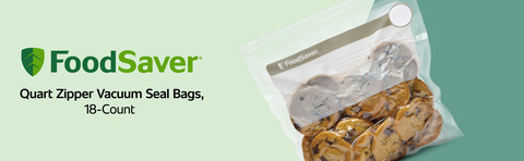 FoodSaver bolsas de almacenamiento al vacío con cierre zipper, de  elaboración única con múltiples capas, 18 cuartos de galón, Tamaño cuarto