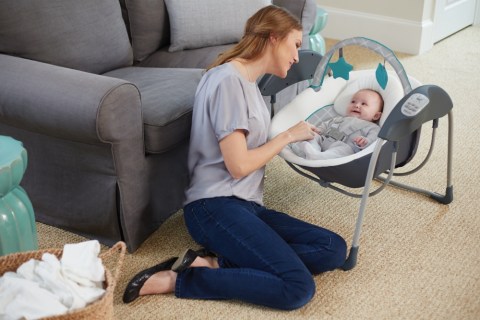 graco glider lite lx portable gliding swing