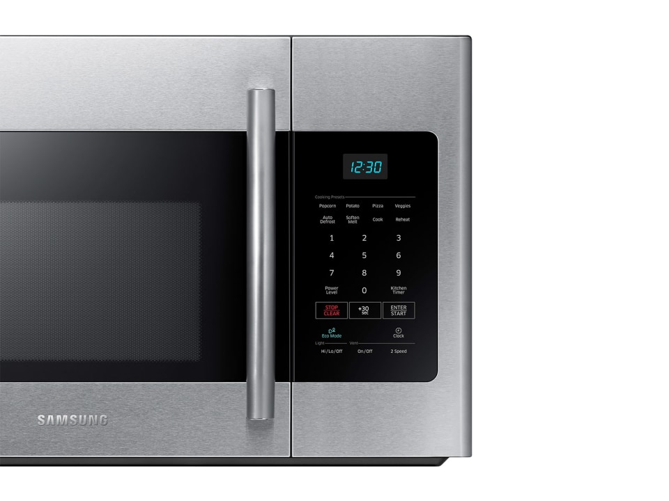 Samsung 1.6-cu ft 1000-Watt Over-the-Range Microwave with Sensor Cooking  (Stainless Steel) in the Over-the-Range Microwaves department at