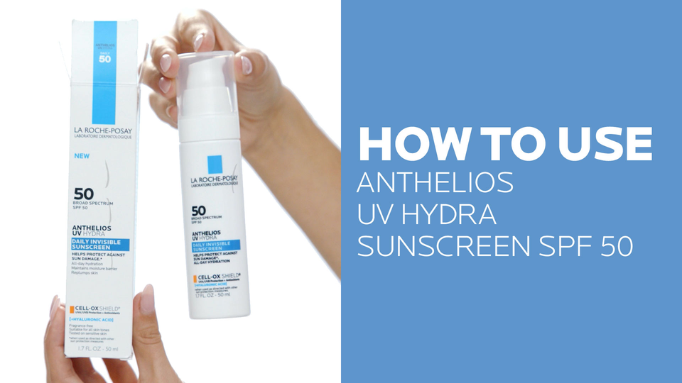 thumbnail video image 2 of La Roche-Posay Anthelios UV Hydra Hydrating Facial Sunscreen SPF 50 with Hyaluronic Acid, 1.7 fl oz, 2 of 9