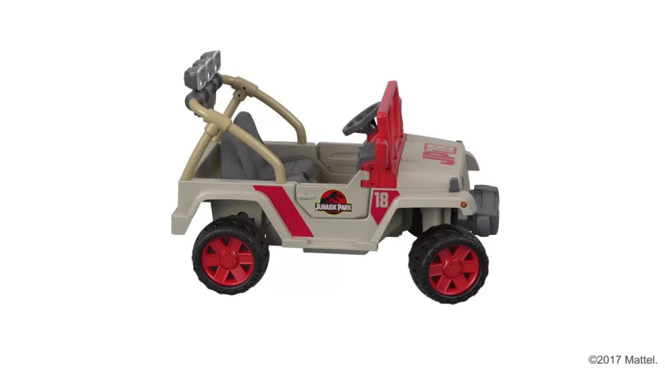 Power Wheels Jurassic Park Jeep Wrangler Battery Powered RideOn Toy